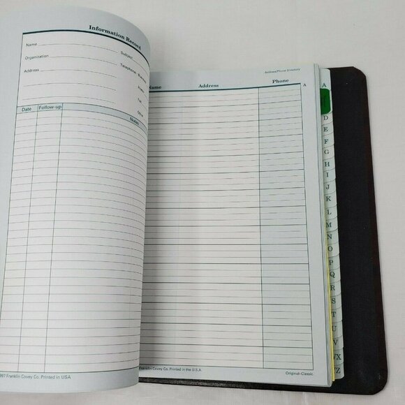 1999 Franklin Covey Fdp 19079 Classic Time Management Storage Binder - Picture 7 of 9